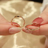 14K/18K Gold Wave Couple Wedding Bands | Lab Diamond Rings | Modern Design